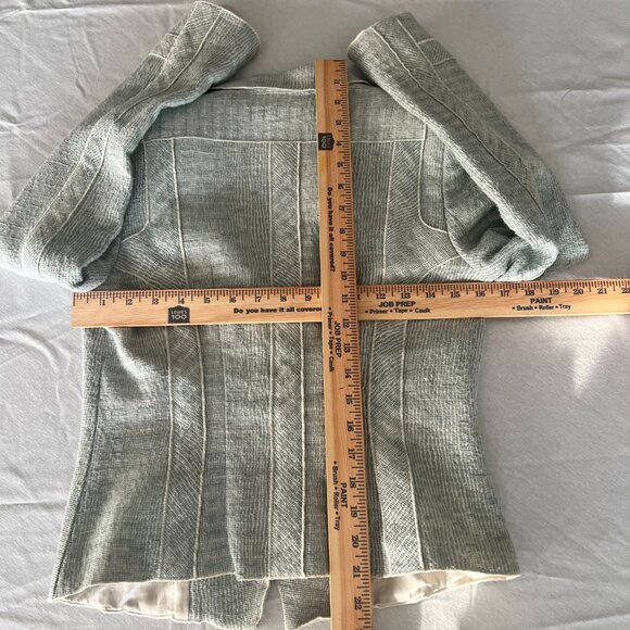 Escada Mint Green Wmns Blazer Jacket Sz 36 US 6 Cotton Stretch Business Cocktail - Picture 4 of 8